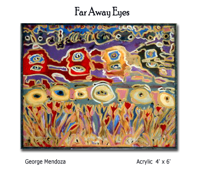 George Mendoza, Far Away Eyes, Acrylic painting